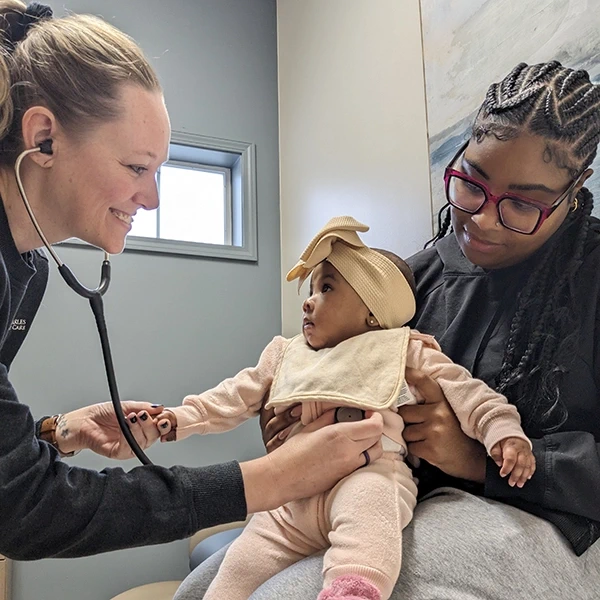 Woman and Infant at Family Physicians Urgent Care