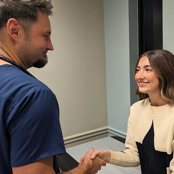 Picture of doctor shaking hands